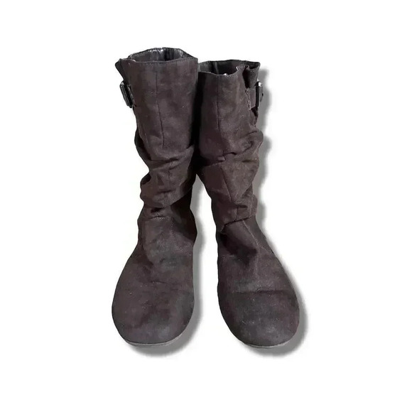 Journee Collection by Rampage Girls' Brown Slouchy Mid-Calf Boots Size 4M - Picture 4 of 5